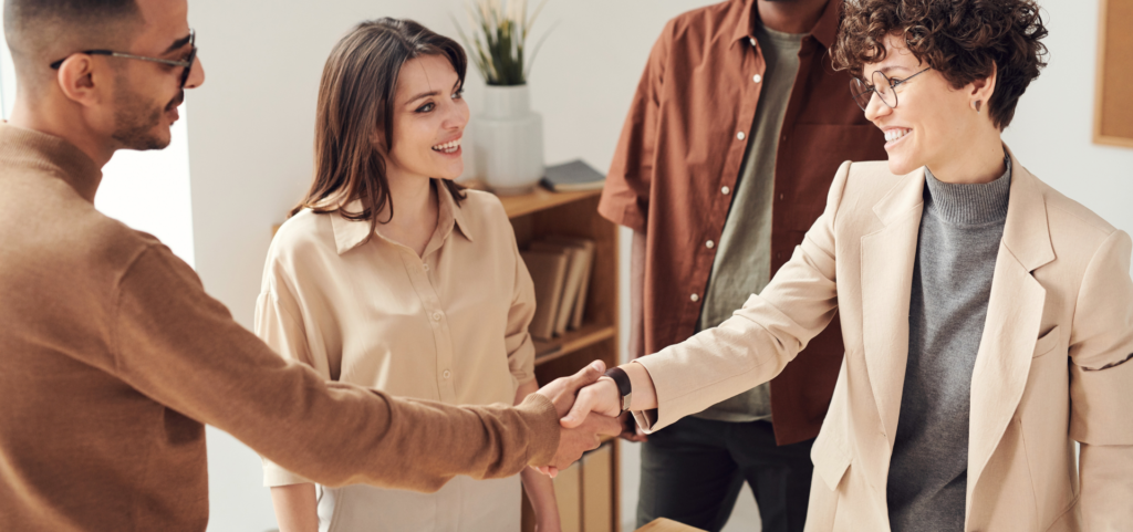 Business handshake, indicating ways to increase customer value